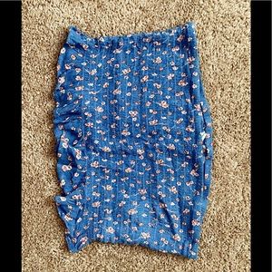 Women tube top floral print